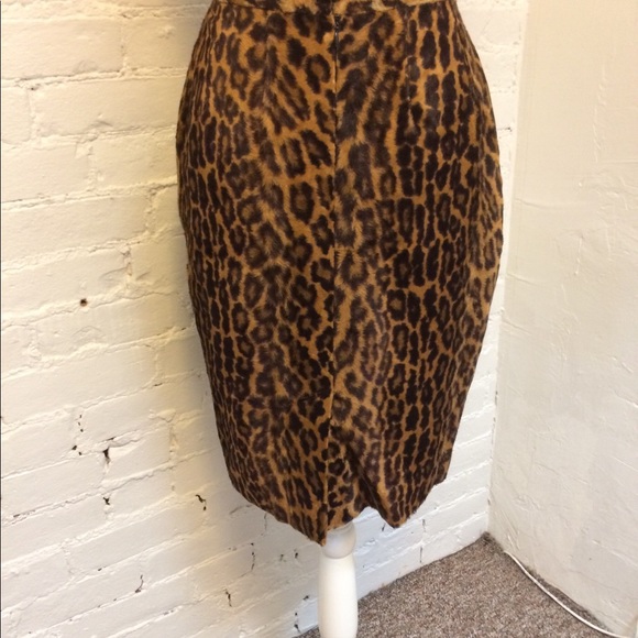 Adrienne Landau faux fur pencil skirt leopard 6 - Picture 5 of 7